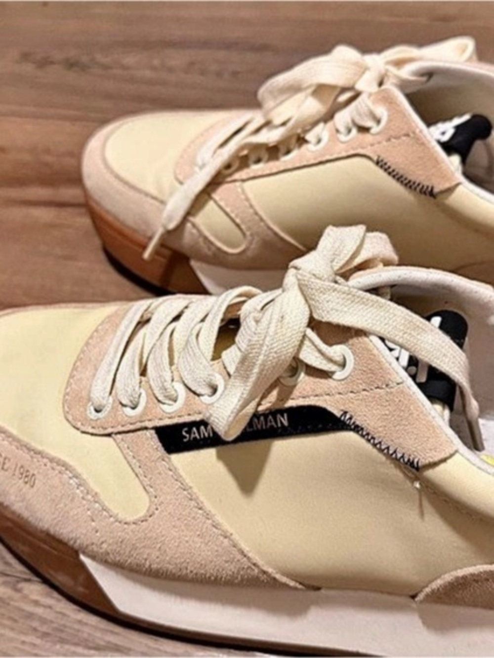 Sam Edelman Layla Sneaker Women's Sneakers in Beige & Pink